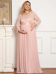 Lång klänning för gravida pink