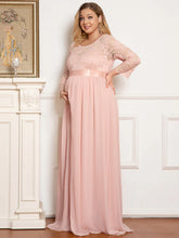 Ladda upp bild till gallerivisning, Lång klänning för gravida pink